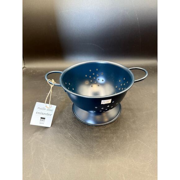 NOW Designs Navy Blue Steel Colander – 1 Quart - new with tags - Picture 2 of 7